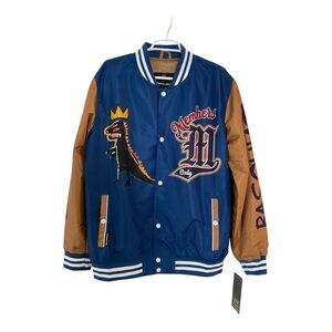 Jean Michel Basquiat Members Only Mens Sz L Mona Lisa Streetwear Windbreaker NWT